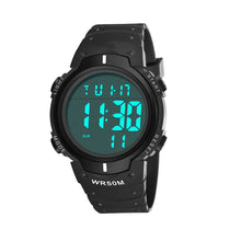 Charger l'image dans la galerie, sevennine Mens Digital Sports Montre à écran LED Grand visage Montres militaires pour hommes étanche décontracté chronomètre lumineux, vert