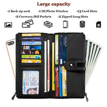 Charger l'image dans la galerie, Roulens Portefeuille en Cuir Végétalien pour Femme Portefeuille Femme Cuir Porte Monnaie Porte-chéquiers Porte-Cartes pour 13 Cartes