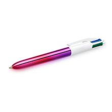 Charger l'image dans la galerie, BIC 4 Couleurs Gradient, Stylo 4 Couleurs, Stylo à Bille Rétractable, Effet Métallisé, Pointe Moyenne (1 mm), Lot de 5,