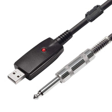 Charger l'image dans la galerie, SiYear Câble USB de guitare – Interface USB 2.0 mâle vers TS mono 6,35 mm (1/4") câble convertisseur de guitare électrique, câble audio studio, guitare, ordinateur, adaptateur pour instruments