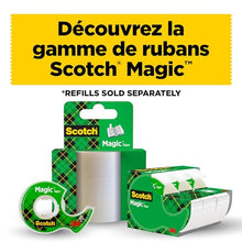 Charger l'image dans la galerie, Scotch Magic Tape, Rouleaux de Ruban Adhésif Transparent avec Dévidoir, Lot de 3, Ruban de 19mm x 7.5m - Idéal pour le Bureau et l'École