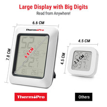 Charger l'image dans la galerie, ThermoPro TP50 Hygromètre Numérique Intérieur Thermomètre D'ambiance et Indicateur & Moniteur D'humidité et de Température