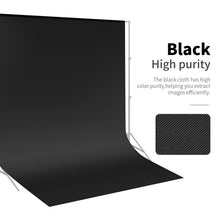 Charger l'image dans la galerie, Neewer 10x20 ft / 3x6m Photo Studio 100% Mousseline Pure Pliant Toile de Fond pour Photographie, Vidéo et Télévision (Noire)