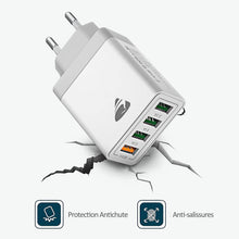 Charger l'image dans la galerie, Chargeur USB, 40W Prise USB Multiple 4 Ports Bloc Chargeur Rapide Samsung QC3.0 Chargeur Secteur USB Adaptateur pour iPhone 16 15 14 13 12 8 XR Samsung S24 Ultra S23 S22 S21 iPad Xiaomi Huawei Google