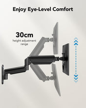 Charger l'image dans la galerie, HUANUO Support Mural pour Écrans Ultra-Large de 24"-35", Support Ecran PC Mural à Mouvement Complet, Support Mural pour Moniteur, Support VESA 75/100/200mm, Capacité de Charge 3-12KG