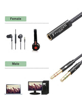Charger l'image dans la galerie, Froggen Adaptateur Jack Audio Stéréo en Nylon Tressé Splitter Adaptateur Y Jack Micro Audio Câble 3.5mm Câble Adaptateur Jack Stéréo Audio Mâle vers Femelle pour PC,PS4,Xbox One,Ordinateur (35cm)