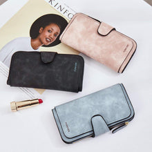 Charger l'image dans la galerie, Portefeuille Femme Grande Capacite PU Cuir Porte-Monnaie Elégant avec 16 Porte-Cartes y Compris 2 fenêtre d'identification, Zippé pour Femme (Rosé)