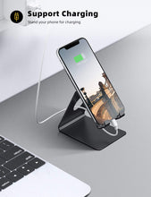 Charger l'image dans la galerie, Lamicall Support Téléphone, Dock Téléphone - Support Téléphone Bureau pour iPhone 16 Pro Max Plus, 15/14/13/12 Pro Max Plus Mini XS XR X 8 7 6, Huawei, Samsung S10 S9 S8, d'autres Smartphones - Noir