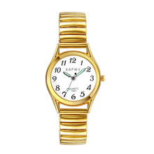 Charger l'image dans la galerie, JewelryWe Montre Quartz Femme - Montre Étanche Femme Style Simple Digital Grand Cadran Bracelet Alliage avec Sac Cadeau Or Blanc (Or)