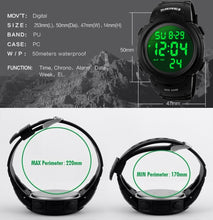 Charger l'image dans la galerie, VDSOW Montre de Sport étanche avec Alarme/Chronomètre, Large Poignet Militaire avec rétro-éclairage LED pour Homme