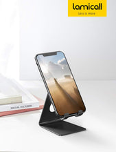 Charger l'image dans la galerie, Lamicall Support Téléphone, Dock Téléphone - Support Téléphone Bureau pour iPhone 16 Pro Max Plus, 15/14/13/12 Pro Max Plus Mini XS XR X 8 7 6, Huawei, Samsung S10 S9 S8, d'autres Smartphones - Noir