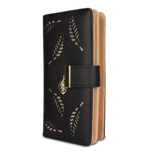 Charger l'image dans la galerie, CHAOFANXI Portefeuille pour Femme, Porte Monnaie Femme, en Cuir Bifold Wallet Porte-Cartes (Noir)
