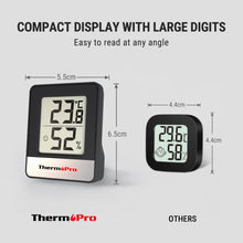 Charger l'image dans la galerie, ThermoPro TP49 Petit Hygromètre Numérique Thermomètre Intérieur Thermomètre D'ambiance Moniteur de Température et Humidimètre pour Le Confort du Bureau à Domicile Thermomètre de Reptile