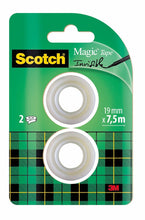 Charger l'image dans la galerie, Scotch Ruban Magic - 2 Rouleaux, 19 mm x 7,5 m - Idéal pour le Bureau et l'École