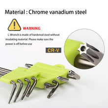 Charger l'image dans la galerie, LIHAO Clés Torx Coudée, Kit de 8 Pièces Clés Allen, Tournevis Etoile T5 T6 T7 T8 T9 T10 T15 T20, Ensembles de Clés Outillage à Main Hexagonales