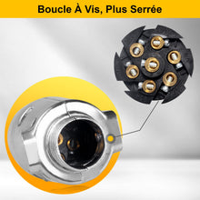 Charger l'image dans la galerie, Spurtar Prise Remorque 7 Broches, Adaptateur Prise Remorque Faisceau Remorque 7 Broches, Connecteur de Remorque Voiture 12V, Prise Remorque Connecteur Plug Standard Européen Accessoires de Remorque