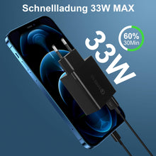 Charger l'image dans la galerie, Chargeur USB Adaptateur de Charge USB 4 Ports avec 33W Smart QC 3.0 Chargeur Rapide Multi USB Prise d'alimentation pour Samsung Galaxy A03 A13 A53 S21 S20 S10 S9 S8 S7 iPhone 12 13 14 Pro X 8 7 6S