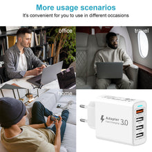 Charger l'image dans la galerie, Chargeur USB Multiple 4 Port, Prise USB Multiple 33W QC3.0 Chargeur Rapide USB, Prise Multiple USB Adaptateur Secteur USB Multi Chargeur Telephone pour iPhone 14/13/12/11/XS/8/7,Samsung S23/S22,Xiaomi