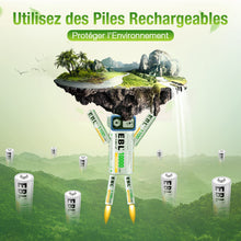 Charger l'image dans la galerie, EBL 8PCS Piles Rechargeables AAA 1100mAh 1,2V Ni-MH, Haute Capacité Réelle Batteries Rechargeables, avec Boîte de Stockage de Piles
