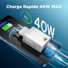 Charger l'image dans la galerie, Chargeur USB, 40W Prise USB Multiple 4 Ports Bloc Chargeur Rapide Samsung QC3.0 Chargeur Secteur USB Adaptateur pour iPhone 16 15 14 13 12 8 XR Samsung S24 Ultra S23 S22 S21 iPad Xiaomi Huawei Google