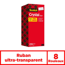 Charger l'image dans la galerie, Scotch Crystal Ruban Adhésif Transparent , Multi-Pack, 8 Rouleaux, 19mm x 33 m - Ruban Adhésif Transparent à Usage Général pour l'Ecole, la Maison et le Bureau