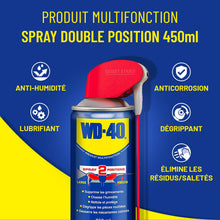 Charger l'image dans la galerie, WD-40 • Produit Multifonction • Spray Double Position • Sans Silicone • Non Conducteur • Compatible Plastiques, Caoutchoucs, Tous Métaux • 450 ml