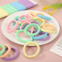 Charger l'image dans la galerie, Élastique Cheveux, 100 Pcs, Elastique Cheveux Femme sans Couture, Multicolore Chouchou Cheveux Fille Femmes en Polyester pour Queue de Cheval Filles Bébé Enfants Femme(6 Couleurs)