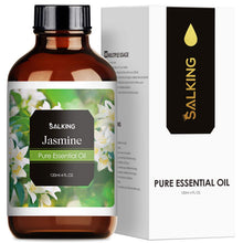 Charger l'image dans la galerie, SALKING Huiles Essentielles Jasmin 120ml, 100% Naturelle Bio Huiles Essentielles Aromathérapie pour Diffuseurs, Humidificateur, Massage/Spa/Soin Des Cheveux Bain Idéal Coffret Cadeau