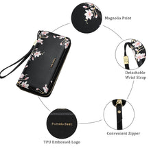Charger l'image dans la galerie, Pomelo Best Portefeuille Femme Grand Format (Dessin de Magnolia)