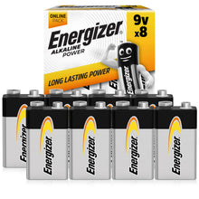 Charger l'image dans la galerie, Energizer Pile 9V, Alkaline Power, Lot de 8