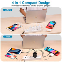 Charger l'image dans la galerie, Chargeur USB Adaptateur de Charge USB 4 Ports avec 33W Smart QC 3.0 Chargeur Rapide Multi USB Prise d'alimentation pour Samsung Galaxy A03 A13 A53 S21 S20 S10 S9 S8 S7 iPhone 12 13 14 Pro X 8 7 6S