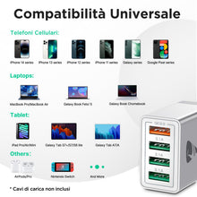 Charger l'image dans la galerie, Chargeur USB, 40W Prise USB Multiple 4 Ports Bloc Chargeur Rapide Samsung QC3.0 Chargeur Secteur USB Adaptateur pour iPhone 16 15 14 13 12 8 XR Samsung S24 Ultra S23 S22 S21 iPad Xiaomi Huawei Google