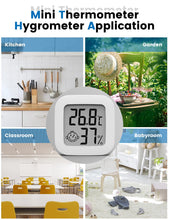 Charger l'image dans la galerie, Mini Thermomètre Hygromètre Intérieur Digital à Haute Précision, Moniteur de Température et Humidimètre, Thermo Hygromètre Indicateur du Niveau de Confort