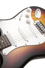 Charger l'image dans la galerie, RockJam Kit de guitare électrique Taille complète avec ampli de guitare de 10 watts, cours, sangle, sac de concerts, choix, cordes de plomb et de rechange - Sunburst