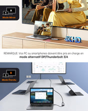 Charger l'image dans la galerie, NOVOO Hub Adaptateur USB C vers HDMI 4K, 3 x USB 3.0, Lecteur de Carte SD & Micro SD, Hub USB-C Dock Compatible avec Macbook Air Macbook Pro ChromeBook Pixel Matebook XPS Appareils Type-C