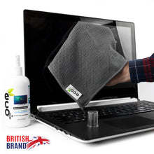 Charger l'image dans la galerie, Kit de spray nettoyant naturel Ecomoist pour écran 250ml avec chiffon microfibre réutilisable, compatible smartphones, écrans tactiles, ordinateurs portables et iPad - Élimine en toute sécurité la poussière et la saleté de vos appareils électroniques