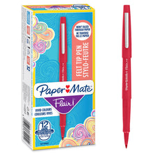 Charger l'image dans la galerie, Paper Mate Flair Stylos-Feutres de coloriage | pointe moyenne (0,7 mm) | encre rouge | boîte de 12