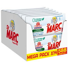 Charger l'image dans la galerie, St Marc Lingette nettoyante Désinfectante 0% Résidus Agressifs, Compostable - 42 lingettes antibactérien larges en Lot de 14 (Total 588 lingettes)