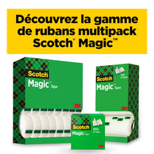 Charger l'image dans la galerie, Scotch Ruban Magic - 4 Rouleaux, 19 mm x 33 m - Ruban Adhésif à Usage Général pour la Réparation, l'Etiquetage et la Fermeture de Documents