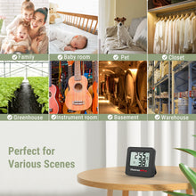 Charger l'image dans la galerie, ThermoPro TP157 Hygromètre Digital Thermometre Interieur, Thermomètre Chambre Bébé avec Capteur d'humidité de Température et Icône de Visage Indicateur de Confort pour Serre, Cave à Vin, Bureau