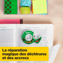 Charger l'image dans la galerie, Scotch Magic Tape, Rouleaux de Ruban Adhésif Transparent avec Dévidoir, Lot de 3, Ruban de 19mm x 7.5m - Idéal pour le Bureau et l'École