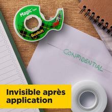 Charger l'image dans la galerie, Scotch Magic Tape, Rouleaux de Ruban Adhésif Transparent avec Dévidoir, Lot de 3, Ruban de 19mm x 7.5m - Idéal pour le Bureau et l'École