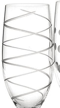 Charger l'image dans la galerie, Mikasa Set 4 Verres Crystal Flutes Champagne Motifs Différents Lavage Mains Uniquement