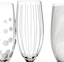 Charger l'image dans la galerie, Mikasa Set 4 Verres Crystal Flutes Champagne Motifs Différents Lavage Mains Uniquement