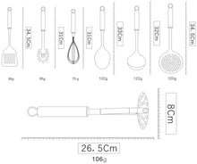 Charger l'image dans la galerie, Ustensile Cuisine Acier Inoxydable 7 Pièces + Support Batterie De Cuisine Cuillère De Cuisson Ustensiles De Cuisine