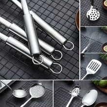 Charger l'image dans la galerie, Ustensile Cuisine Acier Inoxydable 7 Pièces + Support Batterie De Cuisine Cuillère De Cuisson Ustensiles De Cuisine