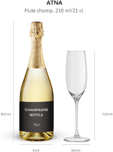 Charger l'image dans la galerie, Verre à champagne Atna de Libbey 21 cl / 210 ml 6 Unités Design Elégant Qualité Supérieure Lave-Vaisselle