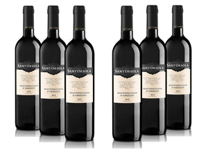 Sant'Orsola Tuscany Montepulciano D.O.C. Abruzzo Vin Rouge Italien - Lot de 6 Bouteilles x 75cl.