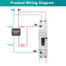 Charger l&#39;image dans la galerie, Ailao Contacteur AC, Contacteur Automatique Manuel Domestique Contacteur AC Monophasé 2P 25A 2NO 220V Contacteur Automatique Manuel sur Rail DIN
