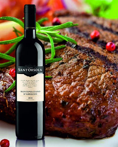Sant'Orsola Tuscany Montepulciano D.O.C. Abruzzo Vin Rouge Italien - Lot de 6 Bouteilles x 75cl.